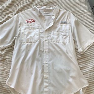Razorbacks off button up